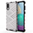 Silicone Transparent Frame Case Cover 360 Degrees for Samsung Galaxy M02