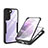 Silicone Transparent Frame Case Cover 360 Degrees for Samsung Galaxy S24 5G Black