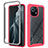 Silicone Transparent Frame Case Cover 360 Degrees for Xiaomi Mi 11 Lite 4G Hot Pink