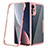 Silicone Transparent Frame Case Cover 360 Degrees for Xiaomi Mi 12S 5G Pink