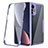 Silicone Transparent Frame Case Cover 360 Degrees for Xiaomi Mi 12S Pro 5G Purple