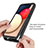 Silicone Transparent Frame Case Cover 360 Degrees JX1 for Samsung Galaxy A03s