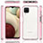 Silicone Transparent Frame Case Cover 360 Degrees JX1 for Samsung Galaxy A12 5G