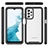 Silicone Transparent Frame Case Cover 360 Degrees JX1 for Samsung Galaxy A23 4G Black