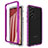 Silicone Transparent Frame Case Cover 360 Degrees JX1 for Samsung Galaxy A73 5G Purple