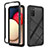 Silicone Transparent Frame Case Cover 360 Degrees JX1 for Samsung Galaxy M02s Black