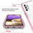 Silicone Transparent Frame Case Cover 360 Degrees JX1 for Samsung Galaxy M32 5G