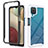 Silicone Transparent Frame Case Cover 360 Degrees JX2 for Samsung Galaxy A12 5G White