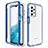 Silicone Transparent Frame Case Cover 360 Degrees JX2 for Samsung Galaxy A23 4G Blue