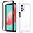 Silicone Transparent Frame Case Cover 360 Degrees JX2 for Samsung Galaxy A32 4G White