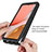 Silicone Transparent Frame Case Cover 360 Degrees JX2 for Samsung Galaxy A72 4G