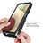 Silicone Transparent Frame Case Cover 360 Degrees JX2 for Samsung Galaxy M12