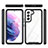 Silicone Transparent Frame Case Cover 360 Degrees M01 for Samsung Galaxy S21 FE 5G