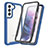 Silicone Transparent Frame Case Cover 360 Degrees M01 for Samsung Galaxy S22 5G