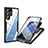 Silicone Transparent Frame Case Cover 360 Degrees M01 for Samsung Galaxy S22 Ultra 5G