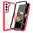 Silicone Transparent Frame Case Cover 360 Degrees M01 for Samsung Galaxy S24 5G Hot Pink