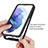 Silicone Transparent Frame Case Cover 360 Degrees M02 for Samsung Galaxy S21 5G