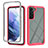 Silicone Transparent Frame Case Cover 360 Degrees M02 for Samsung Galaxy S21 5G Hot Pink