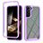 Silicone Transparent Frame Case Cover 360 Degrees M02 for Samsung Galaxy S24 5G