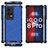 Silicone Transparent Frame Case Cover 360 Degrees M03 for Vivo iQOO 8 Pro 5G Blue