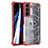 Silicone Transparent Frame Case Cover 360 Degrees M06 for Samsung Galaxy S21 FE 5G Red