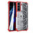 Silicone Transparent Frame Case Cover 360 Degrees M06 for Samsung Galaxy S22 Plus 5G Red