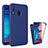 Silicone Transparent Frame Case Cover 360 Degrees MJ1 for Samsung Galaxy A20 Blue