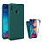 Silicone Transparent Frame Case Cover 360 Degrees MJ1 for Samsung Galaxy A20 Green