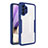 Silicone Transparent Frame Case Cover 360 Degrees MJ1 for Samsung Galaxy A32 4G