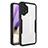 Silicone Transparent Frame Case Cover 360 Degrees MJ1 for Samsung Galaxy A32 4G Black