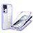 Silicone Transparent Frame Case Cover 360 Degrees MJ1 for Xiaomi Mi 12T 5G Purple