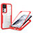 Silicone Transparent Frame Case Cover 360 Degrees MJ1 for Xiaomi Mi 12T 5G Red