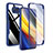 Silicone Transparent Frame Case Cover 360 Degrees MJ1 for Xiaomi Poco X3 Pro Blue
