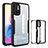 Silicone Transparent Frame Case Cover 360 Degrees MJ1 for Xiaomi Redmi Note 11 SE 5G