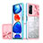 Silicone Transparent Frame Case Cover 360 Degrees QW1 for Xiaomi Redmi Note 11 Pro 4G Sky Blue