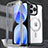 Silicone Transparent Frame Case Cover 360 Degrees with Mag-Safe Magnetic AC1 for Apple iPhone 13 Pro