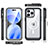 Silicone Transparent Frame Case Cover 360 Degrees with Mag-Safe Magnetic AC1 for Apple iPhone 14 Pro