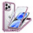 Silicone Transparent Frame Case Cover 360 Degrees with Mag-Safe Magnetic AC1 for Apple iPhone 15 Pro