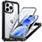 Silicone Transparent Frame Case Cover 360 Degrees with Mag-Safe Magnetic T01 for Apple iPhone 14 Pro