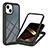 Silicone Transparent Frame Case Cover 360 Degrees YB1 for Apple iPhone 15