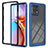 Silicone Transparent Frame Case Cover 360 Degrees YB1 for Motorola Moto Edge 40 Pro 5G Blue