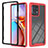 Silicone Transparent Frame Case Cover 360 Degrees YB1 for Motorola Moto Edge 40 Pro 5G Red