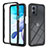 Silicone Transparent Frame Case Cover 360 Degrees YB1 for Motorola Moto G 5G (2023) Black