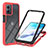 Silicone Transparent Frame Case Cover 360 Degrees YB1 for Motorola Moto G53j 5G Red