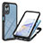 Silicone Transparent Frame Case Cover 360 Degrees YB1 for Oppo A17