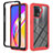 Silicone Transparent Frame Case Cover 360 Degrees YB1 for Oppo A94 4G