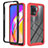 Silicone Transparent Frame Case Cover 360 Degrees YB1 for Oppo Reno5 Lite