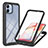 Silicone Transparent Frame Case Cover 360 Degrees YB1 for Samsung Galaxy A04E