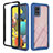 Silicone Transparent Frame Case Cover 360 Degrees YB1 for Samsung Galaxy A51 4G