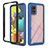 Silicone Transparent Frame Case Cover 360 Degrees YB1 for Samsung Galaxy A51 5G